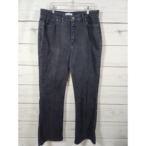 Lee Womens Jeans Bootcut Classic Fit At‎ The Waist High-Rise Dark Wash 16 Short - Picture 1 of 7